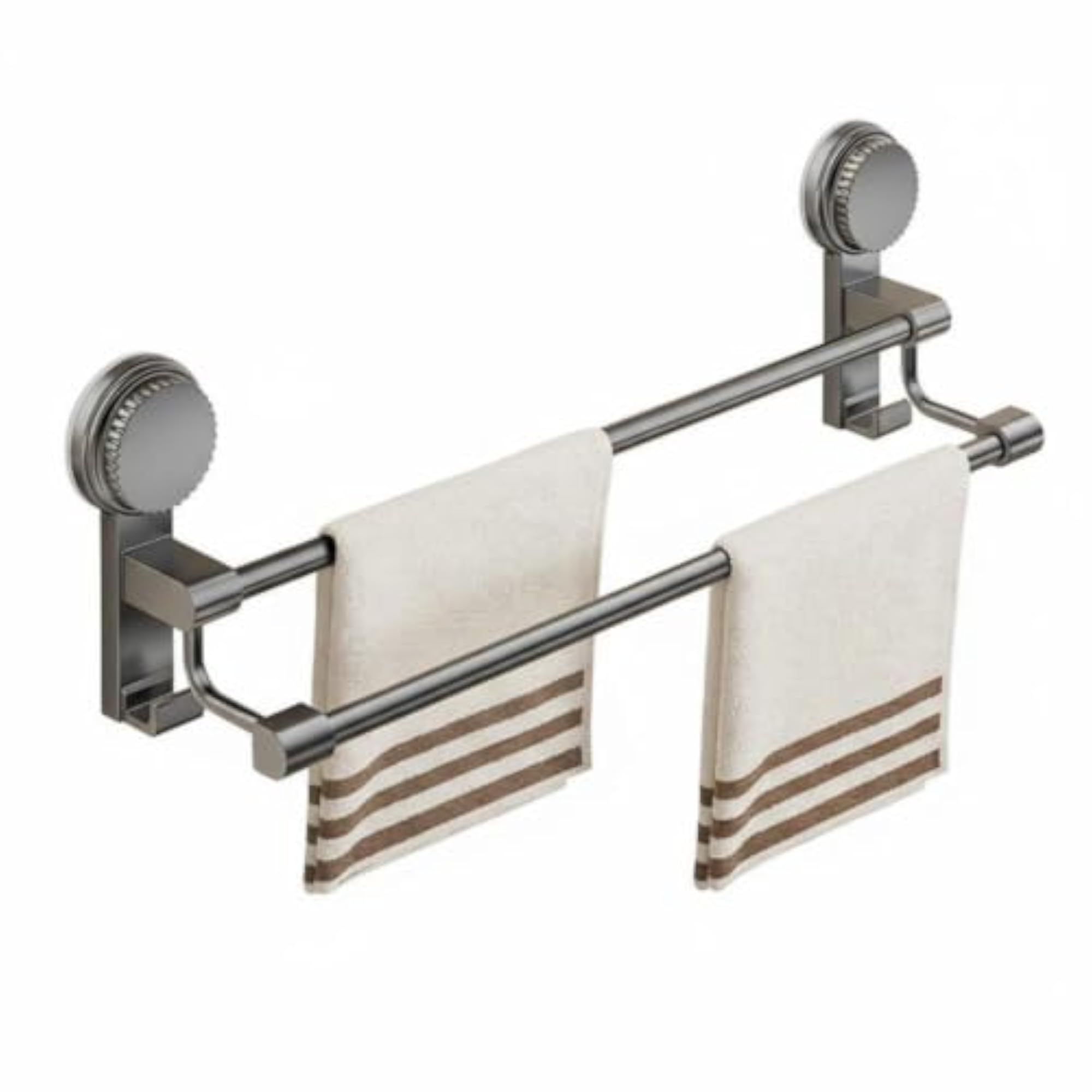 Suction Cup Double Towel Bar, Quick Installation Organizer
